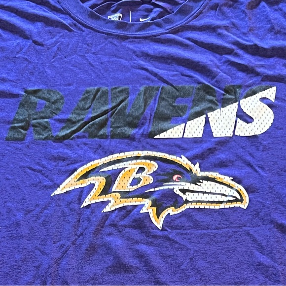 NWT 2014 NIKE DRI-FIT BALTIMORE RAVENS LEGEND PERFORMANCE SHIRT SZ MEN’S L or XL - Picture 4 of 9